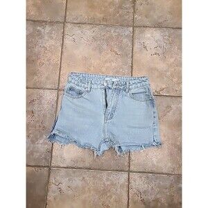 ADIKA Ripped Denim Jean Shorts Blue Womens Size XS